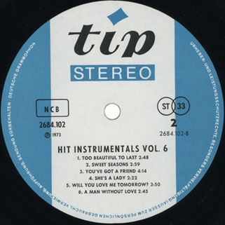 lp hit instrumentals volume 6 label 2